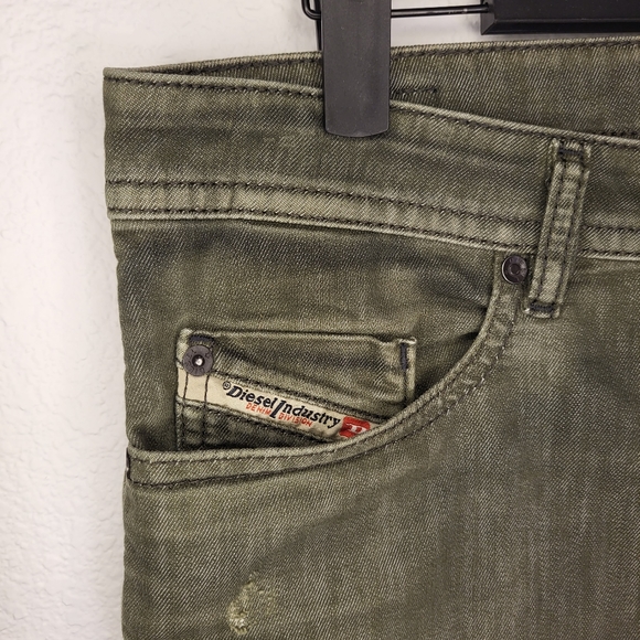 Diesel Denim Jeans size 29 Buster regular slim-tapered 0845K_stretch olive green - Picture 4 of 11
